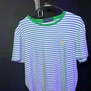Polo by Ralph Lauren Men's Blue Striped Dress Shirt